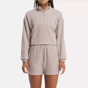 Reebok Classics Wardrobe Essentials Waffle Cover-Up Women Medium NWT Color Ash